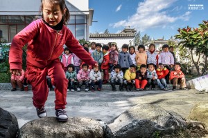 china school students kids yunnan dali playground kindergarten