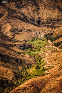Green Valley in the High Atlas Mountains in Morocco Maroc Africa