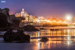 algarve portugal albufeira oura night beach town