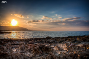 Malia Stalos Beach Sunset Crete Greece