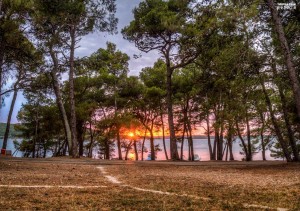 Adriatic Sea sunset in Medulin, Istria, Croatia